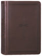 NLT Premium Value Compact Bible Filament Enabled Edition Dark Brown Framed Cross