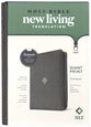 NLT Compact Giant Print Zipper Bible Filament-Enabled Edition Woven Cross Gray (Red Letter Edition)