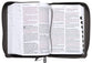 NLT Compact Giant Print Zipper Bible Filament-Enabled Edition Woven Cross Gray Indexed (Red Letter Edition)