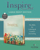NLT Inspire Bible, Large Print, Floral Fields with Gold, Filament Enabled