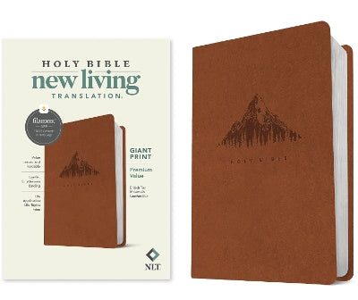 NLT Giant Print Premium Value Bible, Filament-Enabled Edition, British Tan Mountain