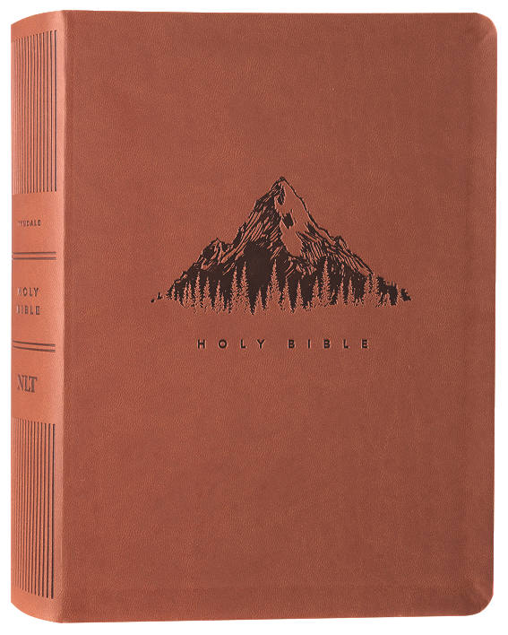 NLT Giant Print Premium Value Bible, Filament-Enabled Edition, British Tan Mountain