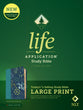 NLT Life Application Study Bible Third Edition Large Print (Meadow Teal, Red Letter)