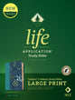 NLT Life Application Study Bible Third Edition Large Print (Meadow Teal, Indexed, Red Letter)
