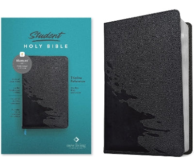 NLT Student Bible, Thinline Reference, Filament-Enabled Edition, Overflow Black (Red Letter Edition)