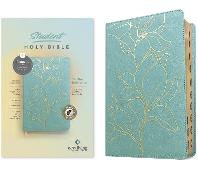 NLT Student Bible, Thinline Reference, Filament-Enabled Edition, Tropical Iris Teal Blue, Indexed (Red Letter Edition)