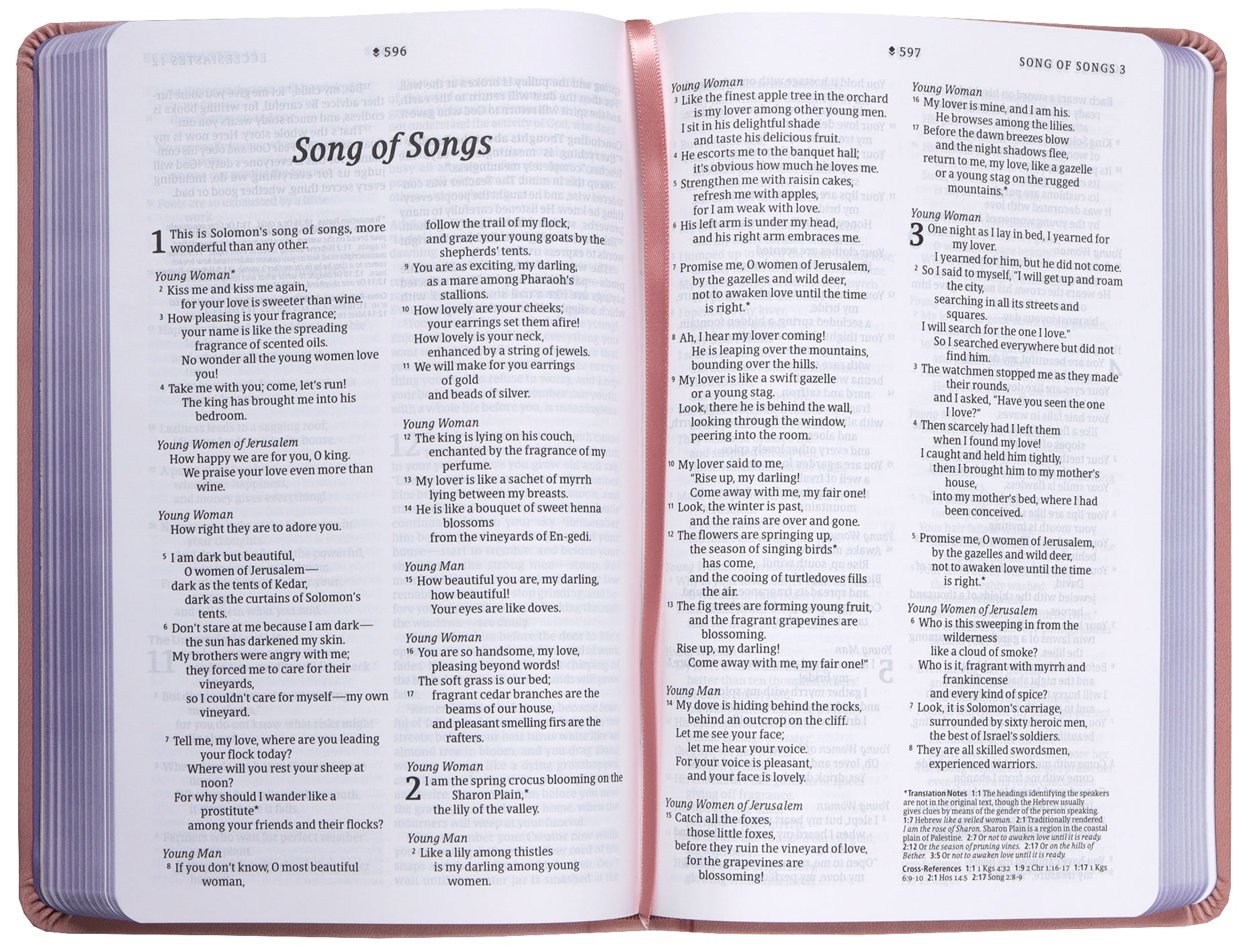 NLT Kids Bible, Thinline Reference Edition, Tropical Flowers Dusty Pink (Red Letter Edition)