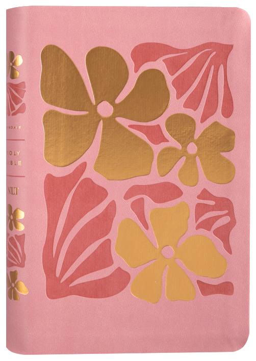 NLT Kids Bible, Thinline Reference Edition, Tropical Flowers Dusty Pink (Red Letter Edition)