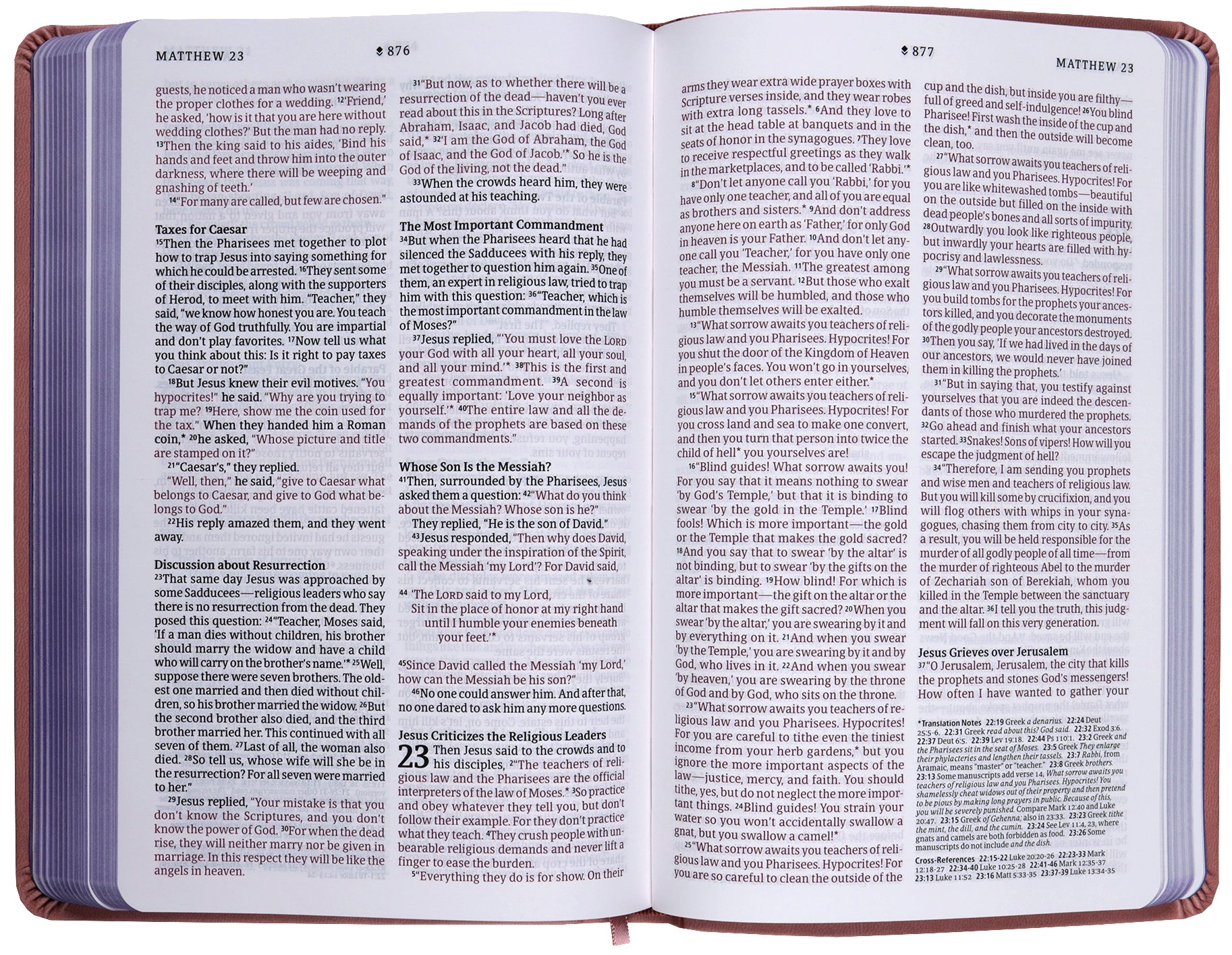 NLT Kids Bible, Thinline Reference Edition, Tropical Flowers Dusty Pink (Red Letter Edition)