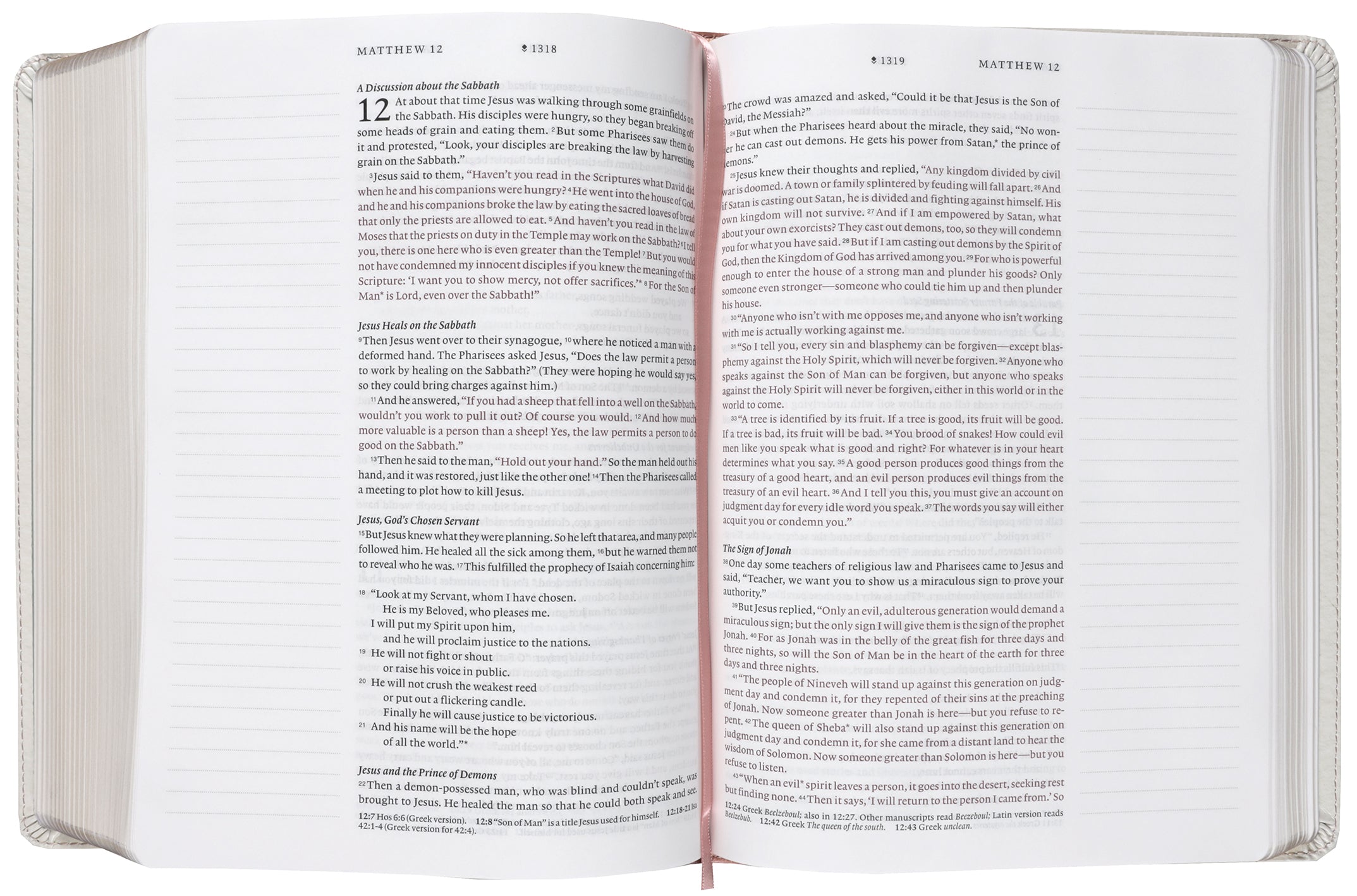 NLT Wide Margin Bible Filament-Enabled Edition Dusty Pink Blossoms