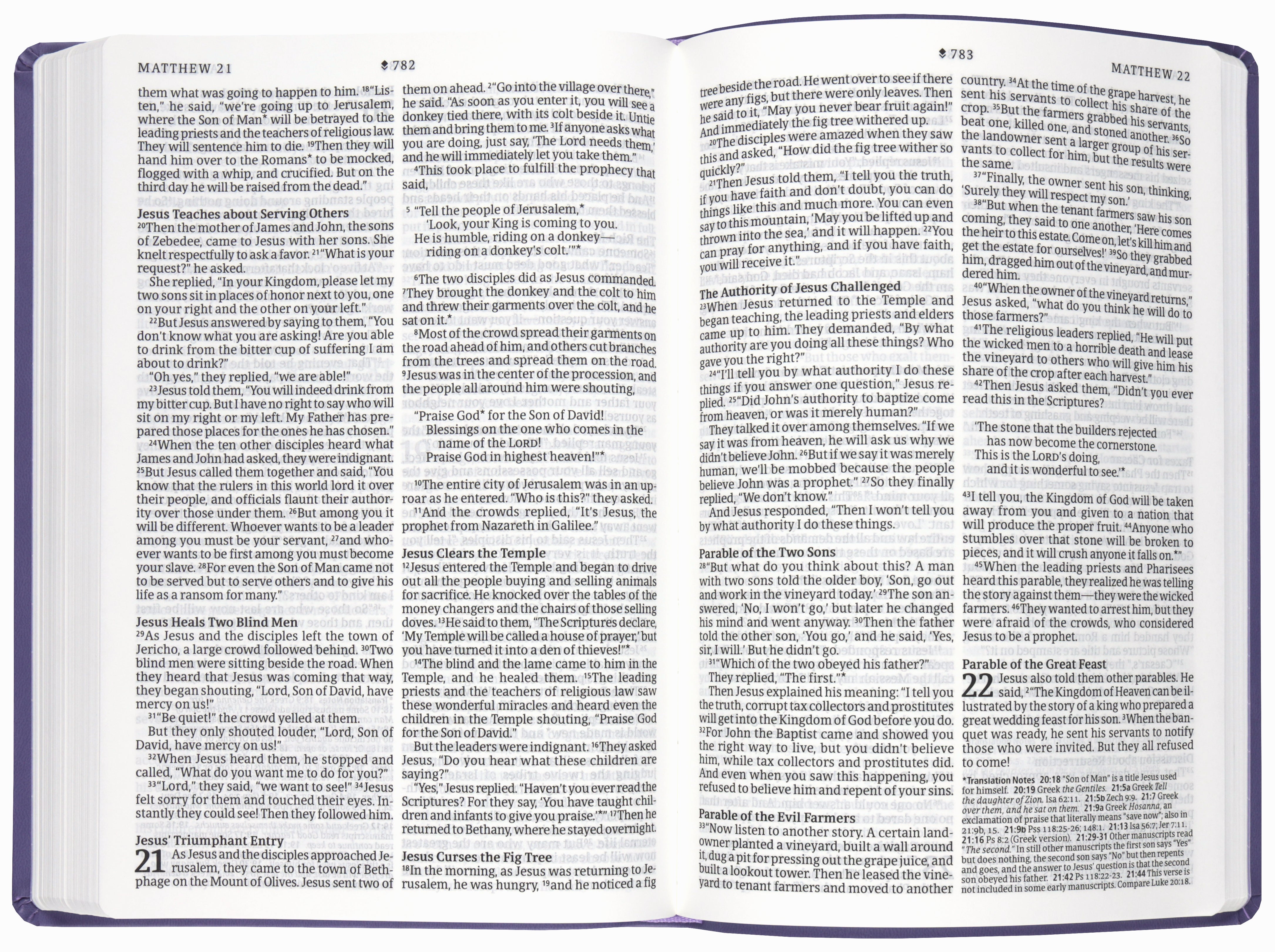 NLT Large Print Premium Value Thinline Bible, Filament-Enabled Edition, Lavender Song