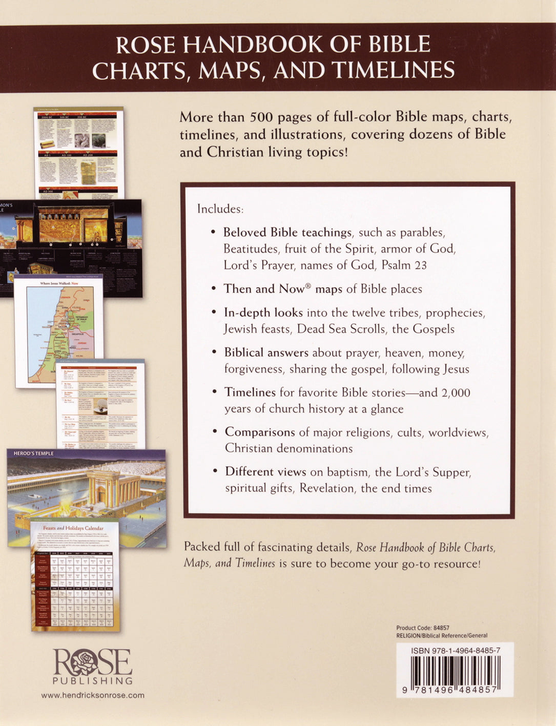 Rose Handbook of Bible Charts, Maps, and Timelines
