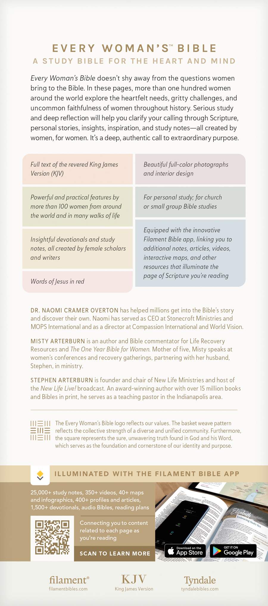 KJV Every Woman's Bible Filament-Enabled, Rose Gold (Red Letter Edition)
