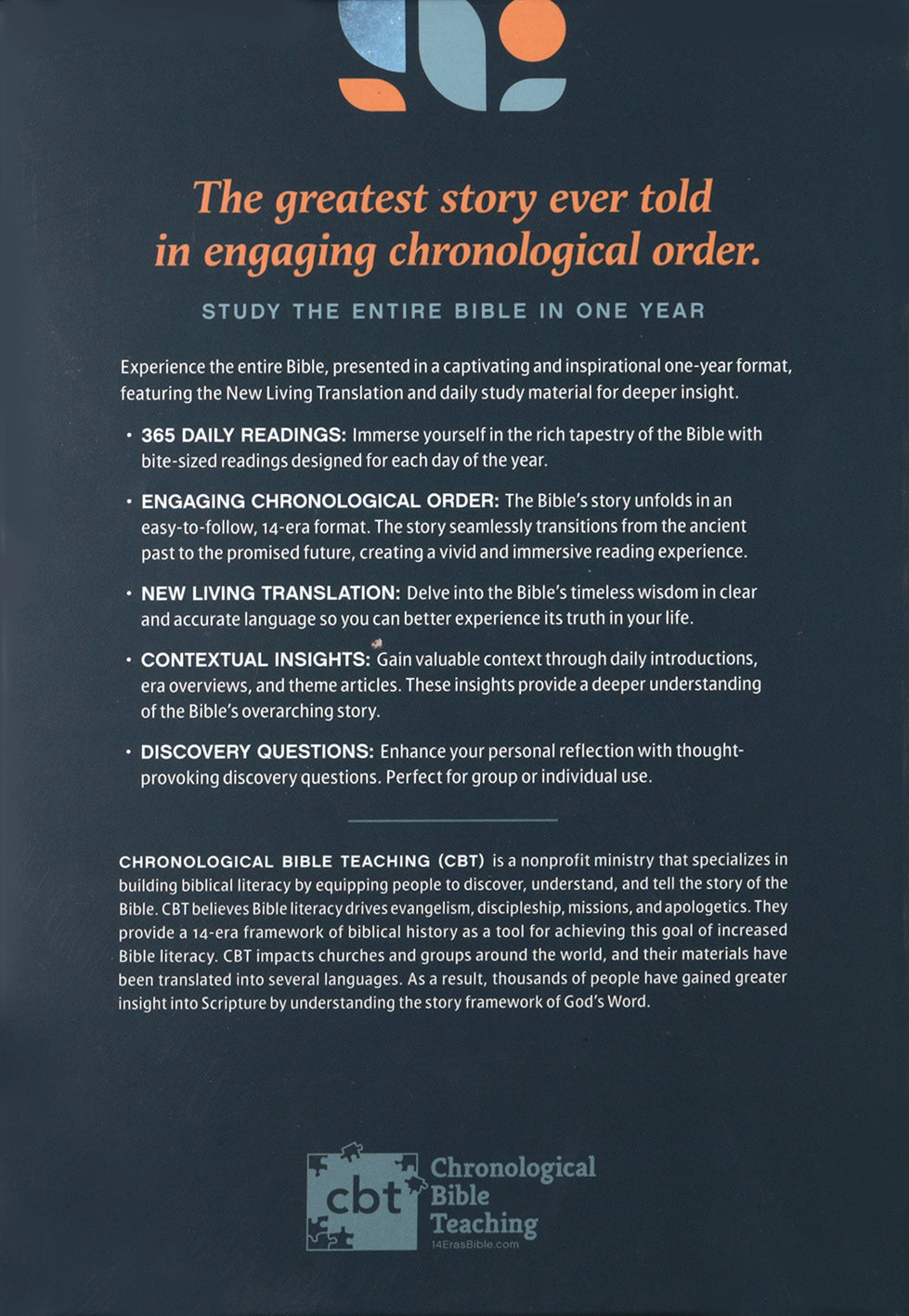 NLT One Year Chronological Study Bible, Sage Green Mosaic