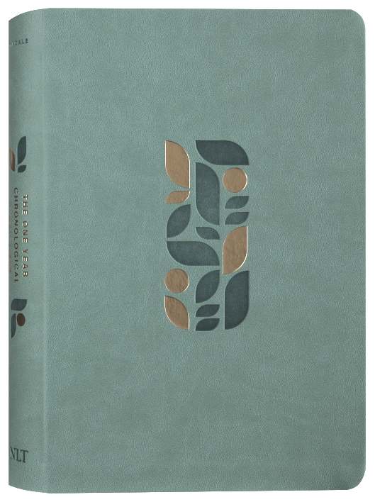 NLT One Year Chronological Study Bible, Sage Green Mosaic