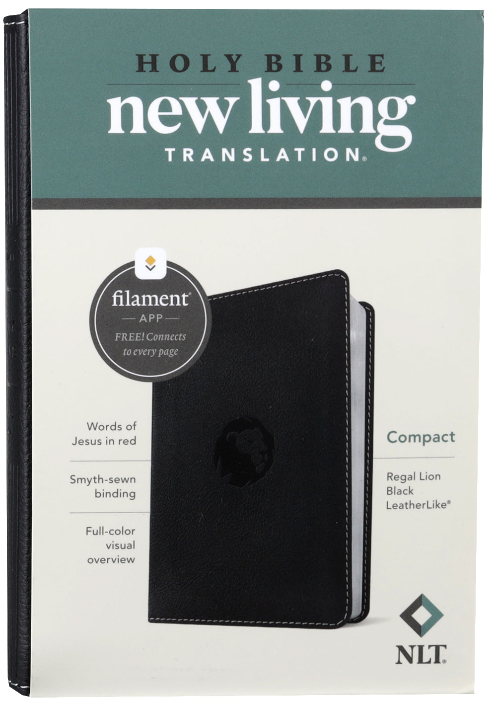 NLT Compact Bible Filament Enabled Regal Lion Black (Red Letter Edition)