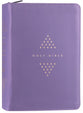 NLT Compact Giant Print Zipper Bible Filament Enabled Diamond Lavender (Red Letter Edition)