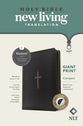 NLT Compact Giant Print Zipper Bible Filament Enabled Black Cross Indexed (Red Letter Edition)