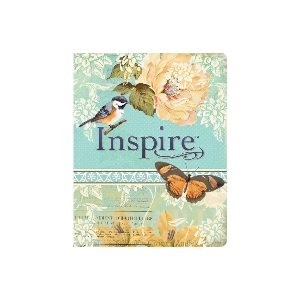 NLT Inspire Praise Bible Vintage Blue/Cream (Black Letter Edition)