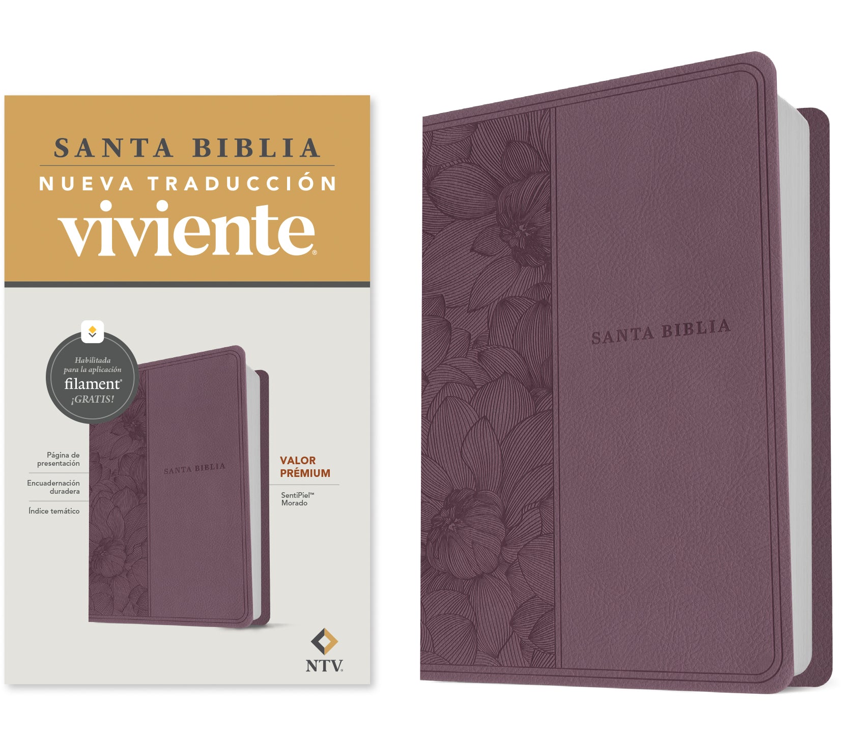 NTV Biblia Valor Prémium Con Filament Púrpura (NTV Premium Value Bible Filament-Enabled Purple, Spanish Edition)