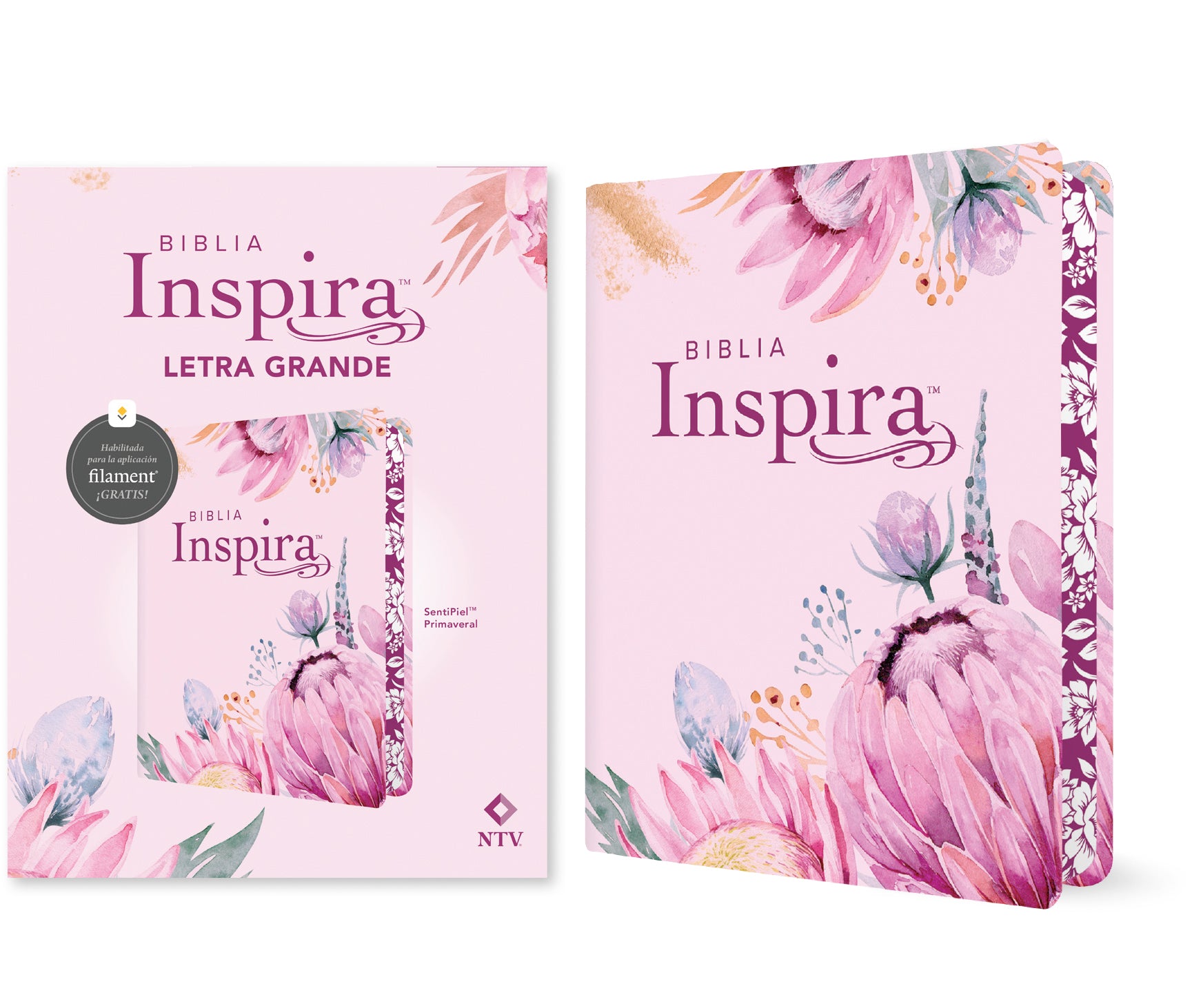 NTV Biblia Inspira letra grande con Filament Primaveral (NTV Inspire Bible, Spanish Edition)