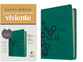 NTV Biblia compacta letra gigante con Filament Turquesa Floral (NTV Compact Bible Giant Print with Filament Floral Turquoise Red Letter, Spanish Edition)