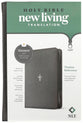 NLT Thinline Reference Zipper Bible Filament Enabled Textured Cross Gray (Red Letter Edition)