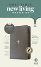 NLT Thinline Reference Zipper Bible Filament Enabled Textured Cross Gray Indexed (Red Letter Edition)