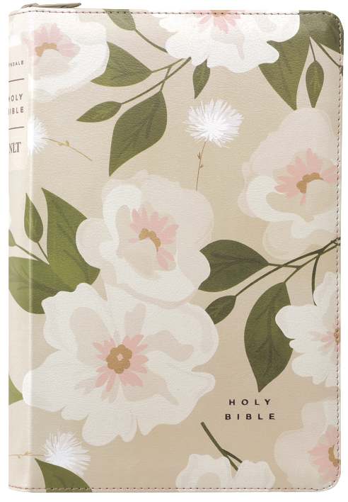 NLT Thinline Reference Zipper Bible Filament Enabled Tender Blossom Taupe (Red Letter Edition)