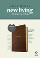 NLT Large Print Thinline Center-Column Reference Bible Brown Holy Cross (Red Letter Edition)