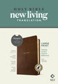 NLT Large Print Thinline Center-Column Reference Bible Brown Holy Cross Indexed (Red Letter Edition)