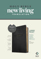 NLT Large Print Thinline Center-Column Reference Bible Black Holy Windows (Red Letter Edition)