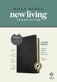 NLT Large Print Thinline Center-Column Reference Bible Black Holy Windows Indexed (Red Letter Edition)