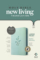 NLT Large Print Thinline Reference Zipper Bible Baby Blue Blossoms Indexed (Red Letter Edition)