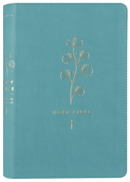 NLT Premium Gift Bible, Filament Enabled, Teal Cross (Red Letter Edition)