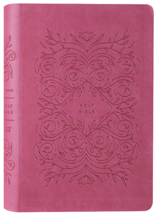 NLT Premium Gift Bible Very Berry Pink Vines (Red Letter Edition)