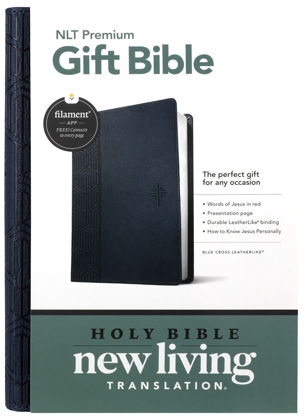 NLT Premium Gift Bible Filament Enabled Blue Cross (Red Letter Edition)