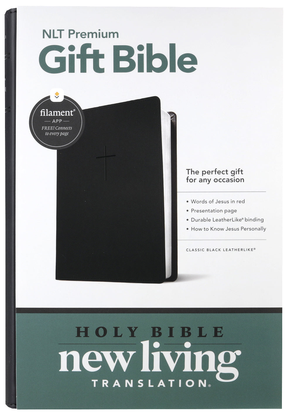 NLT Premium Gift Bible Classic Black (Red Letter Edition)