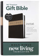 NLT Premium Gift Bible Dark Brown/Tan (Red Letter Edition)