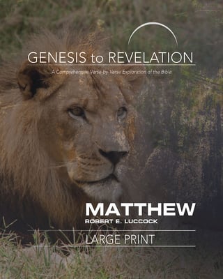 Matthew : A Comprehensive Verse-By-Verse Exploration of the Bible (Participant Book, Large Print) (Genesis To Revelation Series)