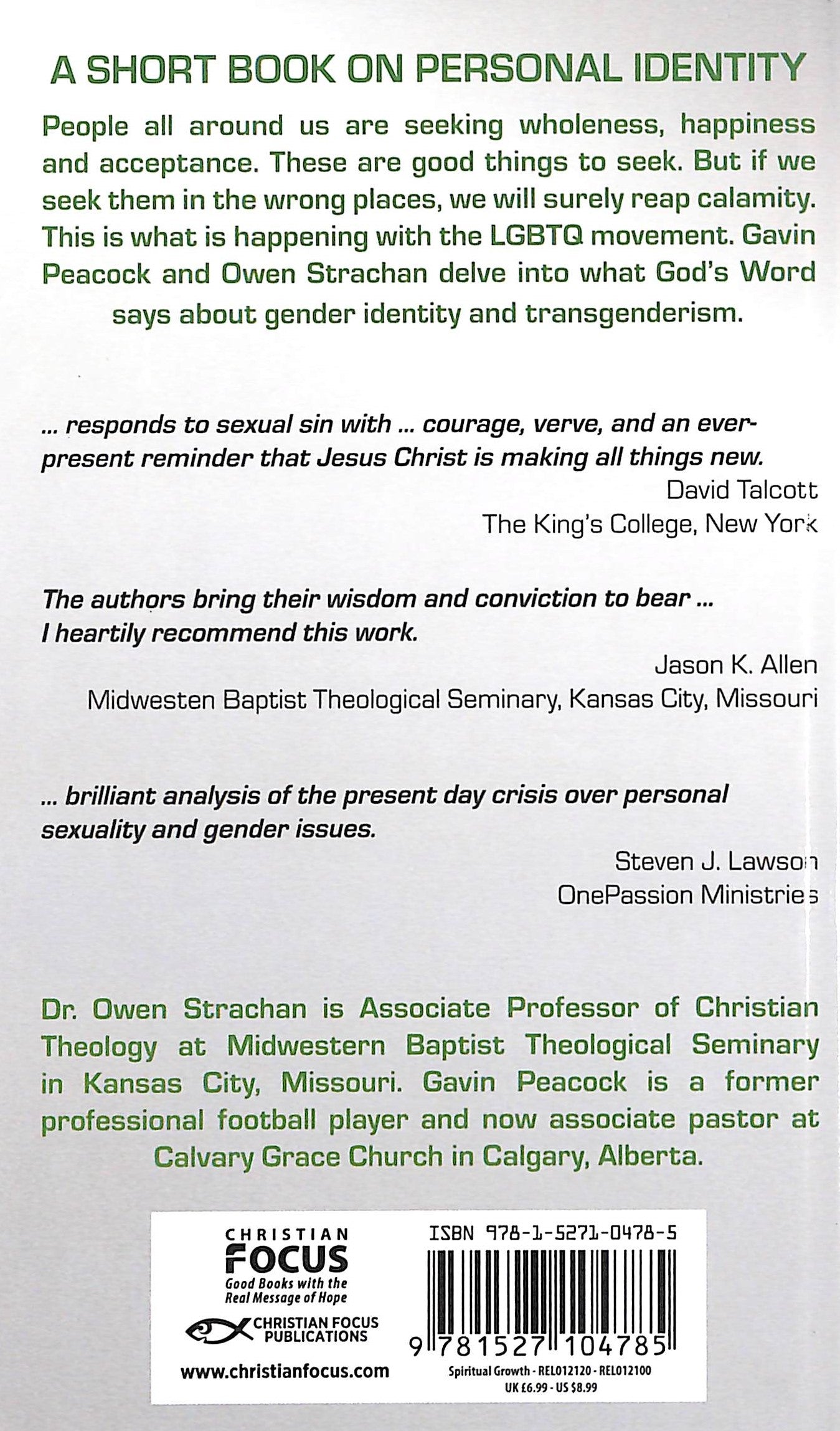 What Does the Bible Teach About Transgenderism?: A Short Book on Personal Identity