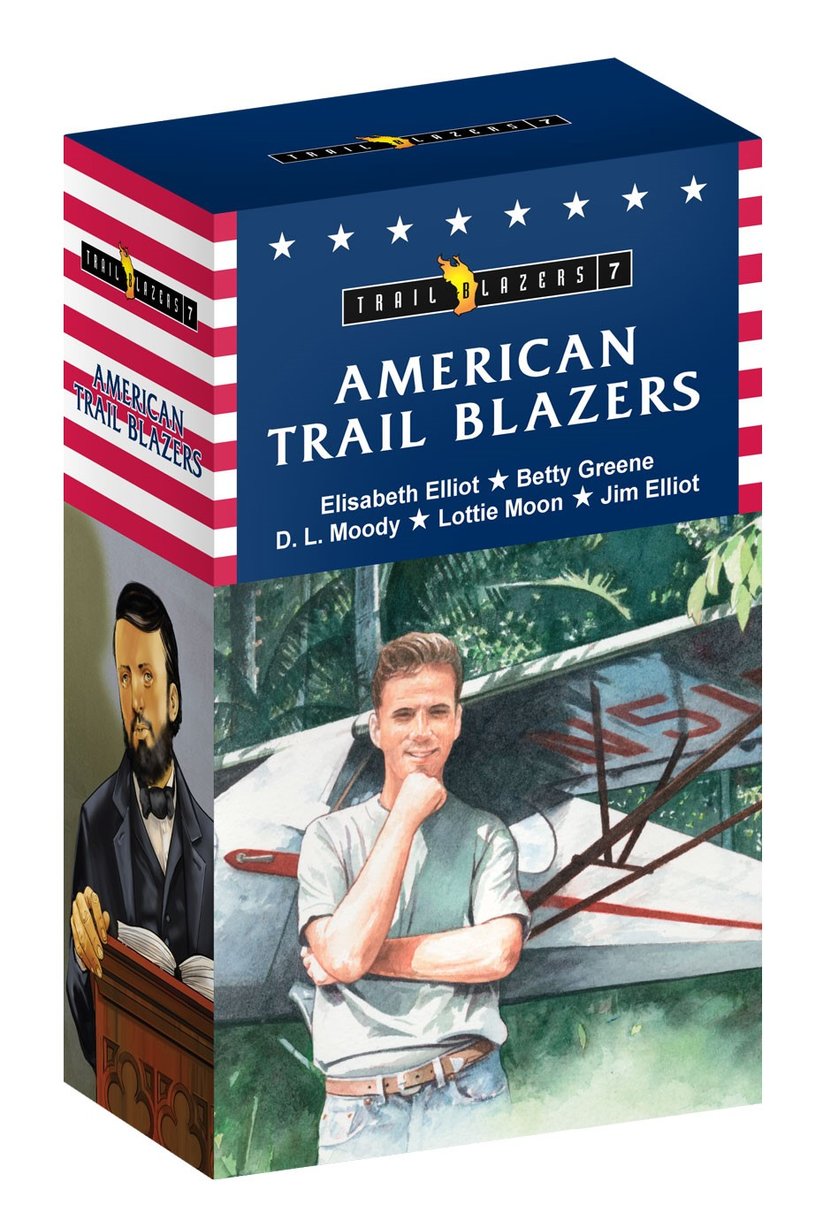 Trailblazer Americans Box Set 7 (Jim Elliot, Elisabeth Elliot, Betty Greene, D L Moody, Lottie Moon) (Trail Blazers Series)