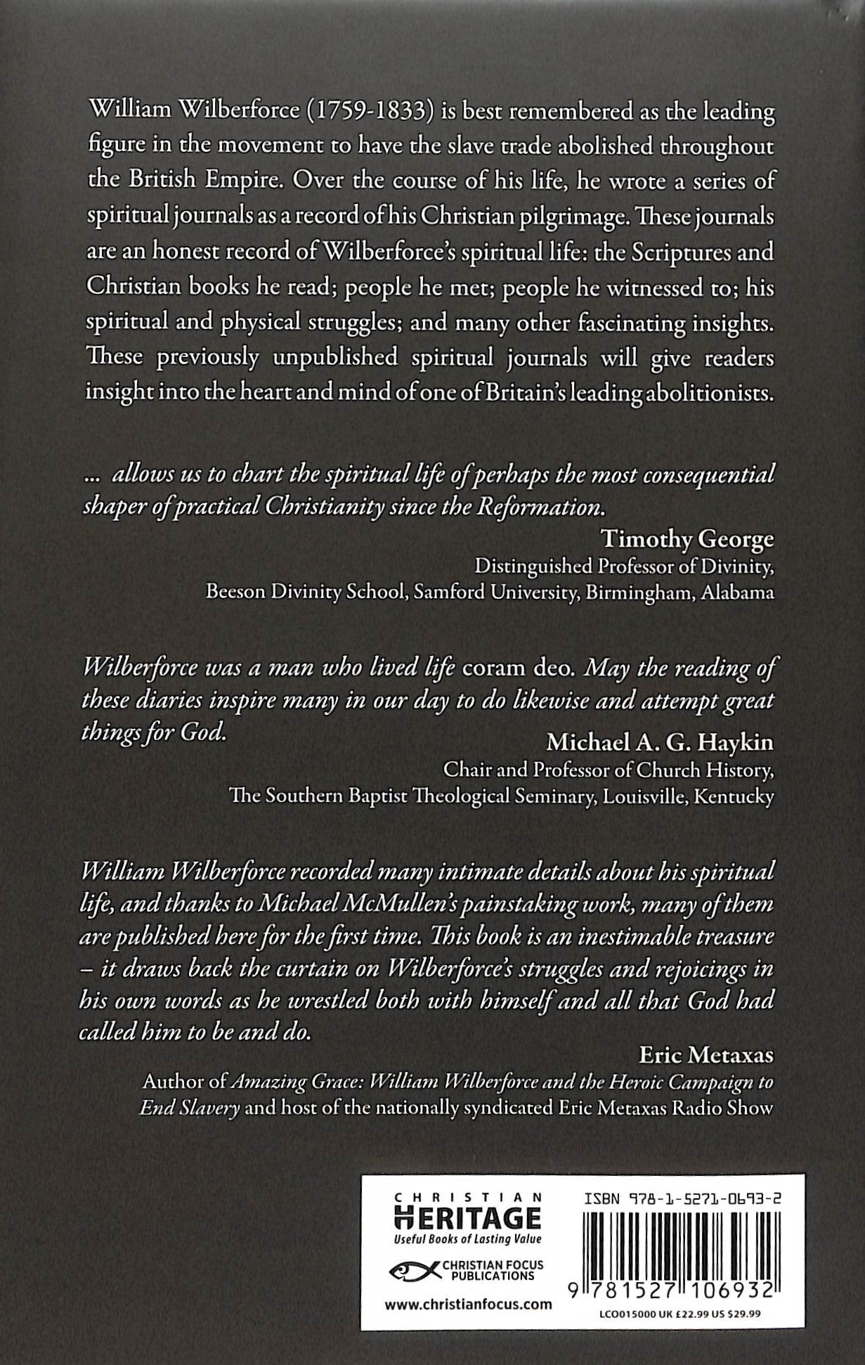 William Wilberforce: His Unpublished Spiritual Journals