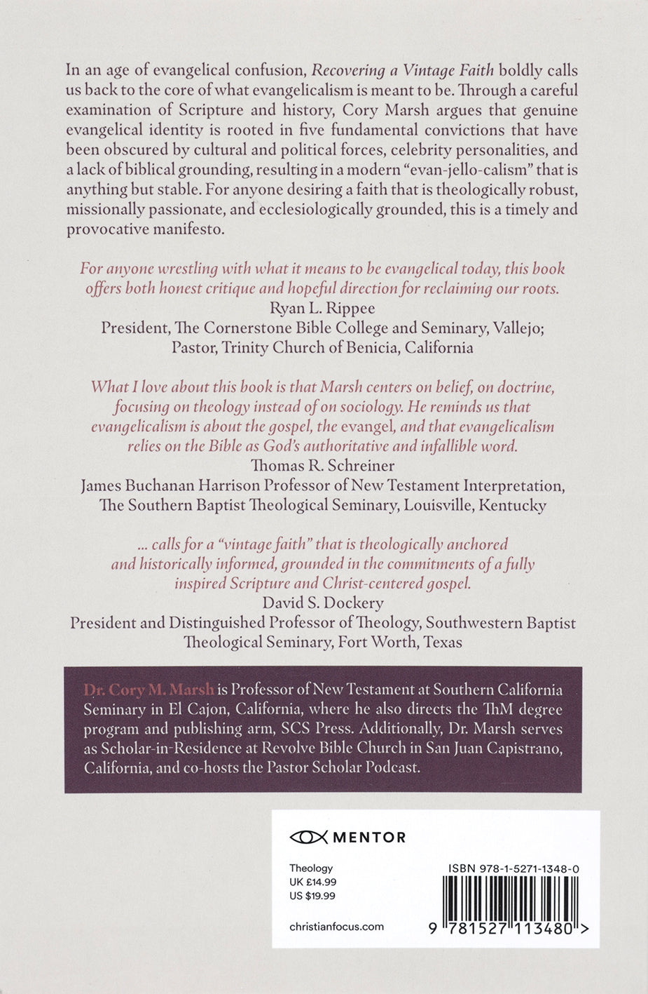 Recovering a Vintage Faith: Five Fundamentals of Evangelical Identity