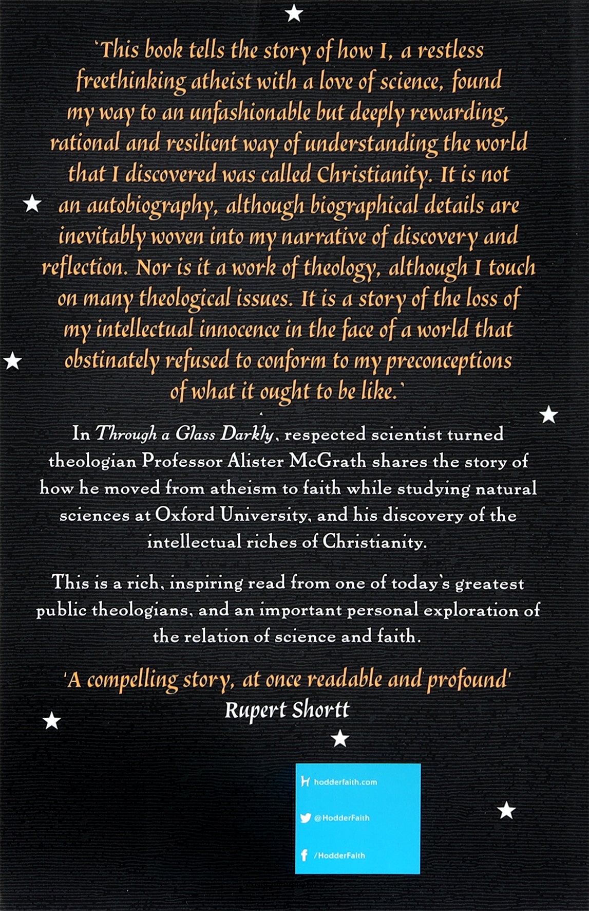 Through a Glass Darkly: Journeys Through Science, Faith and Doubt