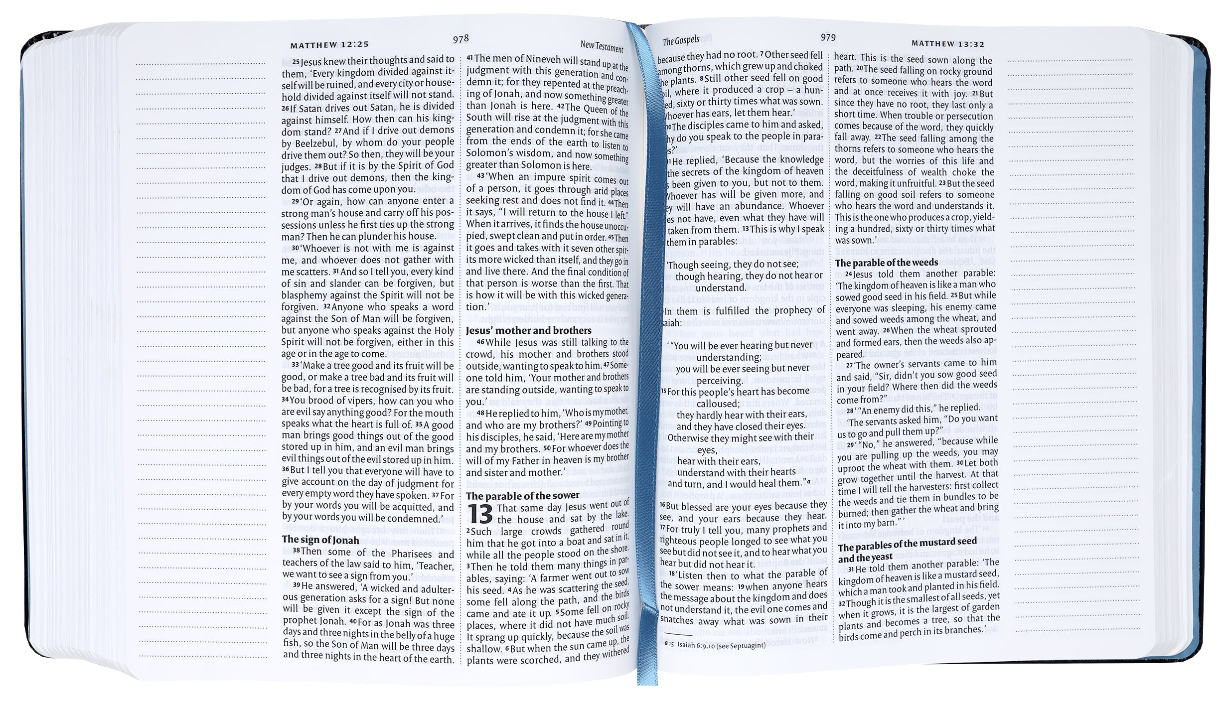 NIV Journalling Bible Black Elastic Strap Anglicised Text