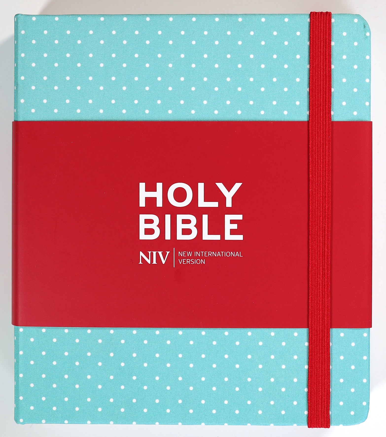 NIV Journalling Bible Mint Polka Dot With Elastic Band British Edition