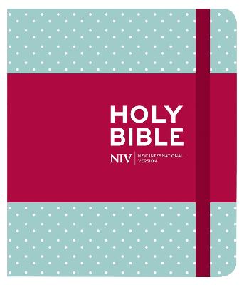 NIV Journalling Bible Mint Polka Dot With Elastic Band British Edition