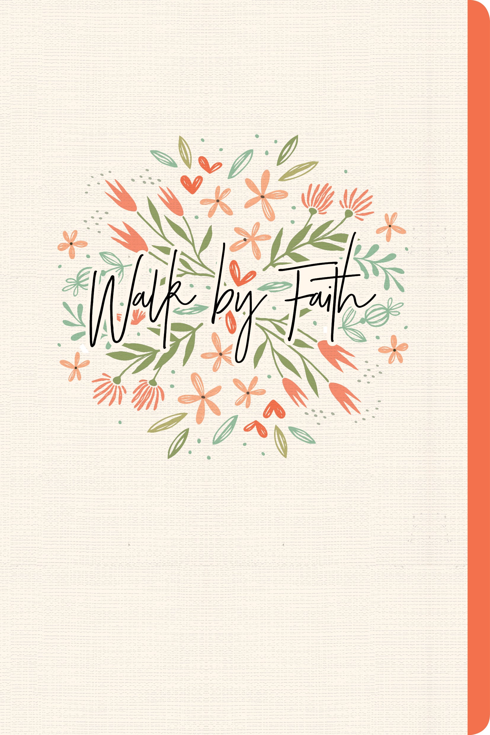 Journal: Walk By Faith, Floral Journal With Elastic Band, CSB Verses Throughout