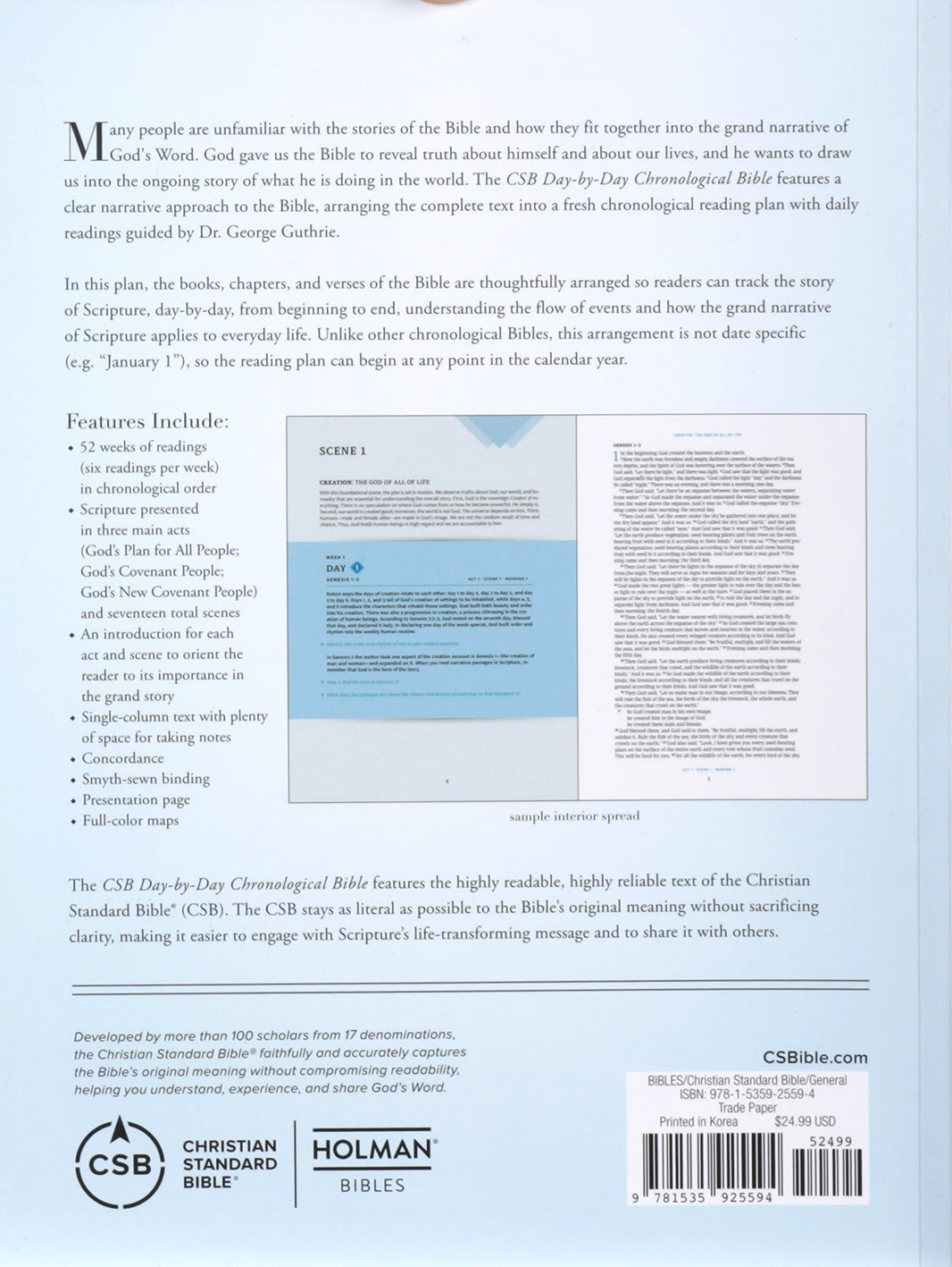 CSB Day-By-Day Chronological Bible